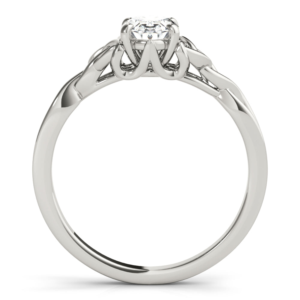Celtic Love Knot Oval Diamond Solitaire Engagement Ring-VIRABYANI
